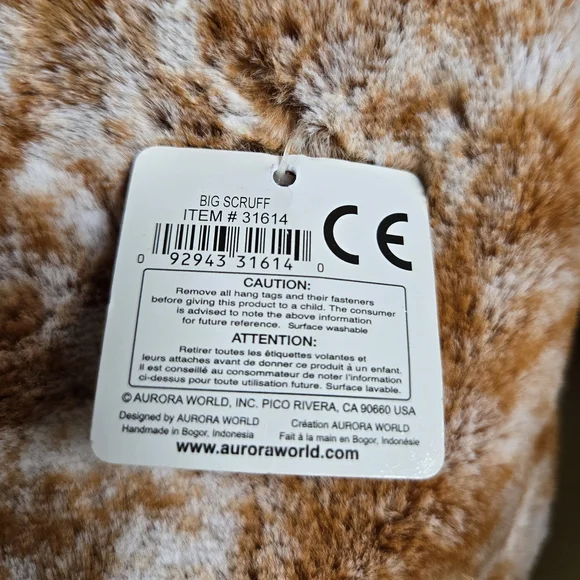 Aurora Large White Super Flopsie 27 Big Scruff Adorable